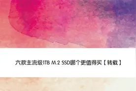 六款主流级1TB M.2 SSD哪个更值得买【转载】视频封面