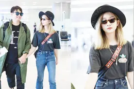 黄磊全家出游 13岁多多染黄发太抢眼 气质远超同龄人