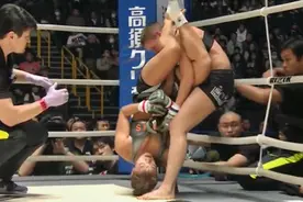 日本超美女将竟使出飞身十字固！超罕见一招，对手只能认输！视频封面