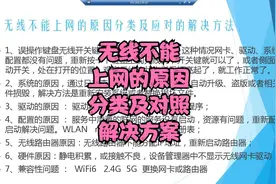 电脑无线不能上网的原因分类及对照解决方案视频封面