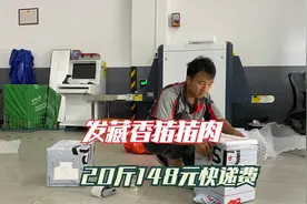 阿杰去县城发藏香猪猪肉，20斤肉就要148元邮费，感叹成本太高！视频封面