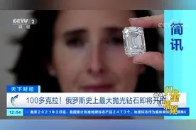 100多克拉！俄罗斯史上最大抛光钻石即将开拍|天下财经视频封面