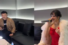 美女在KTV献唱《好运来》，一开口就给全场惊艳到了：原唱本人吧