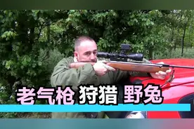 国外老气枪无修饰狩猎野兔 50码距离百发百中，真的过瘾视频封面