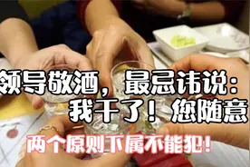 敬酒，最忌讳说：我干了，您随意！这两个原则下属不能犯！视频封面