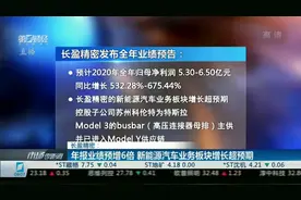 长盈精密：年报业绩预增6倍 新能源汽车业务板块增长超预期视频封面