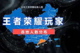 王者荣耀各地玩家人数统计，哪个地方你最意外？#王者荣耀 #游戏