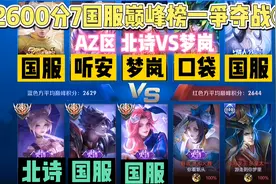 视觉盛宴！2600分7国服巅峰赛，听安带飞梦岚战胜北诗登顶榜一！