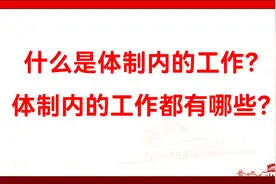 什么是体制内的工作？体制内的工作都有哪些？视频封面