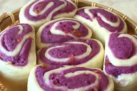 2块紫薯1碗面，农村大妈教你新做法，层层松软，香甜筋道