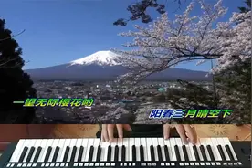 电子琴 日本经典民歌《樱花》花如云海似彩霞 快来看樱花视频封面