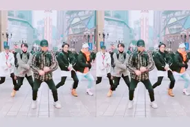 小哥哥们大街上即兴舞蹈，因其魔性舞姿，获粉六百多万！