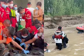 父亲为救掉入黄河的儿子双双溺亡，母亲跪地紧握娃小手为其唱童谣视频封面