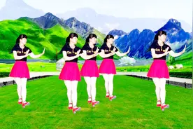 广场舞《洁白的雪莲花》抒情优美，旋律醉人，好听好看又好学！