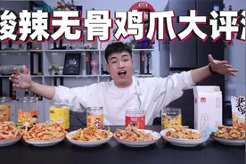 评测8款不同品牌的酸辣无骨鸡爪，同样是爆款，哪个味道最好吃？视频封面