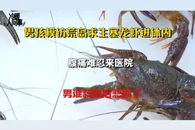 男孩模仿荒岛求生塞龙虾进体内，腹痛难忍来医院，谁料最后悲剧了视频封面
