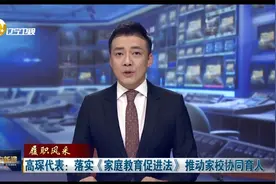 高琛代表：落实《家庭教育促进法》推动家校协同育人视频封面