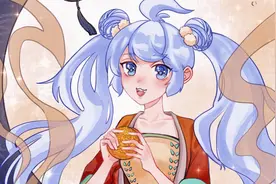 【绘画过程】中秋快乐！给大家画一个吃月饼的小仙女~视频封面