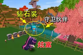 迷你世界：驯服守卫伙伴，地瓜为了炫富，给他穿上钻石装