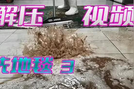 十年才洗一次的地毯，脏到洗很多次都洗不干净，解压视频洗地毯！视频封面