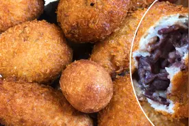 发面红豆糯米糕：色泽金黄，外焦里软香糯可口，元气美食大PK