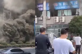杭州临平一市场突发火灾 二楼窗口冒滚滚黑烟，逃离时有人受伤视频封面