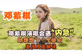 邓紫棋演唱会遭遇“内急”，助理想了一绝招，直接用盆解决！