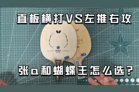 左推右攻打法VS直板横打底板怎么选择，是张继科alc还是蝴蝶王视频封面