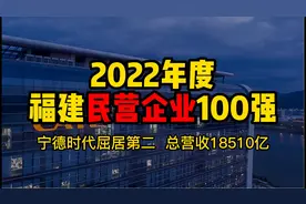 2022年度福建民营企业100强名单！宁德时代屈居第二！视频封面