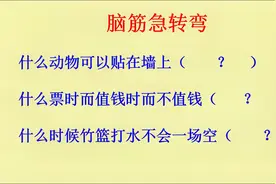 脑筋急转弯：什么动物可以贴在墙上
