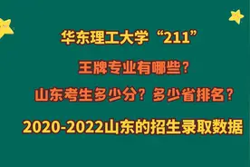 华东理工大学“211”，王牌专业？山东多少分？2020-2022山东数据视频封面