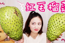 妹子试吃“红毛榴莲”没臭味的榴莲竟这么美味，好吃到停不下来！视频封面