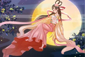 古风嫦娥玉兔插画板绘过程视频封面