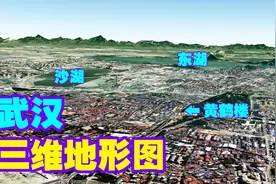 湖北武汉三维地形图，原来周围山这么多，还原一个真实的武汉地貌