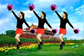 广场舞教学《中国大舞台》歌声雍容大气，激昂花球舞为祖国喝彩视频封面