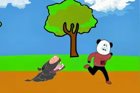 小时候我正在小便，就被大黑狗追赶，边跑边尿太丢脸了视频封面