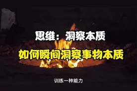 如何练就一眼看穿事物本质的能力？硬核干货，值得反复观看！视频封面