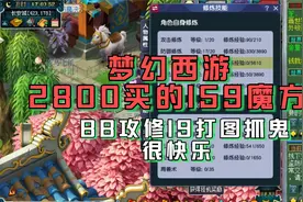 梦幻西游：2800买的159魔方寸，宝宝攻修就19打图抓鬼很快乐视频封面