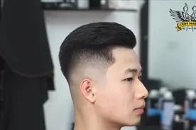 再硬的发质用这个方法修剪也会容易变背头，美发参考