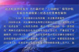 石家庄市通报第二批违法犯罪典型案例视频封面