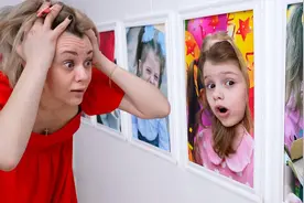 小可爱把妈妈画成了摩登女郎害怕训斥逃跑，她的妈妈会找到她吗？视频封面