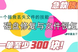 磁盘修复及文件恢复，接一单至少300块视频封面
