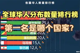 全球各国华人数量排行榜，最少的不足100人，最多的超700万视频封面