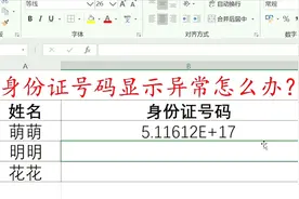 Excel输入身份证号码显示异常的解决方法