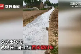 湿了眼眶！女儿出嫁前，爸妈铺百米塑料布防止下雨地湿视频封面