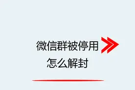 微信群被停用怎么解封视频封面