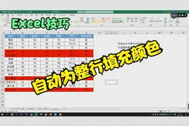 Excel自动判断成绩是否及格，不及格的成绩，自动为整行填充红色视频封面