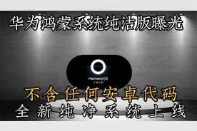 华为鸿蒙系统纯洁版曝光：不含任何安卓代码，全新纯净系统上线视频封面