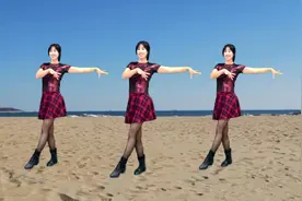 老歌入门32步广场舞《外婆的澎湖湾》歌甜舞醉人也美，附教学