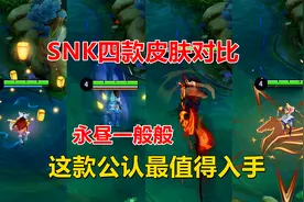 SNK四款皮肤对比，永昼一般般，这款公认最值得入手！